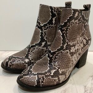 Blondo Noa Snake Skin Print Booties